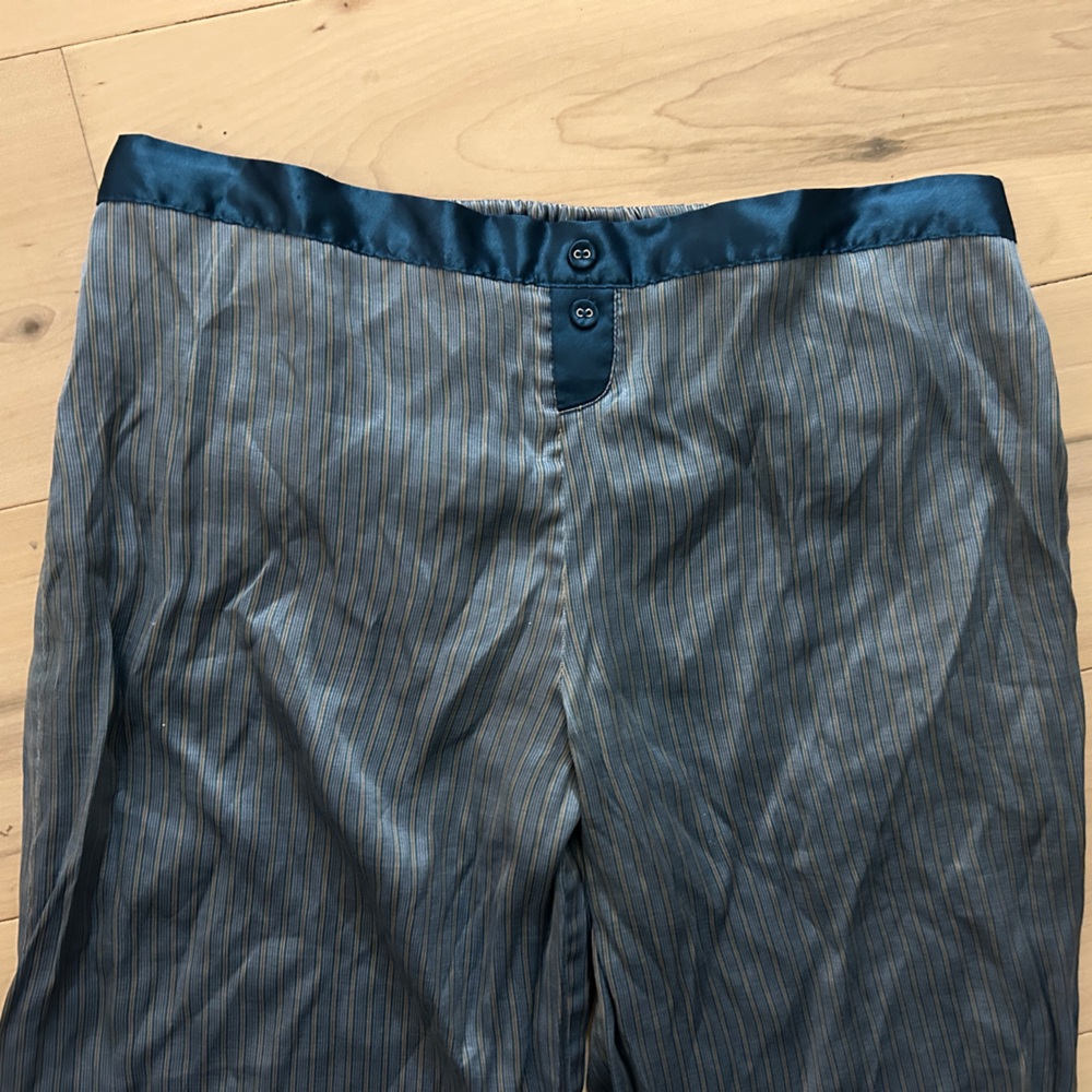 2006 Vintage/Y2K Victoria's Secret Angels Striped Pajama Lounge Capris Pants M - Picture 6 of 13